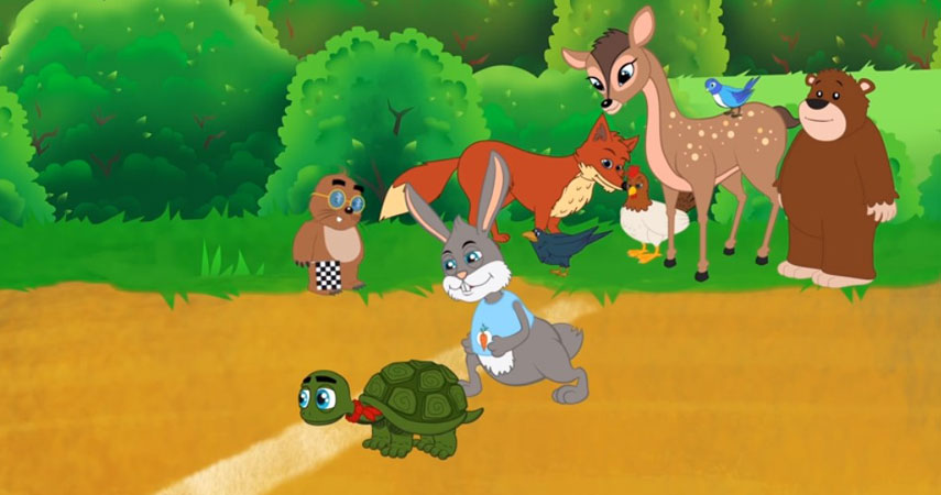 Tortoise and the Hare - illustration